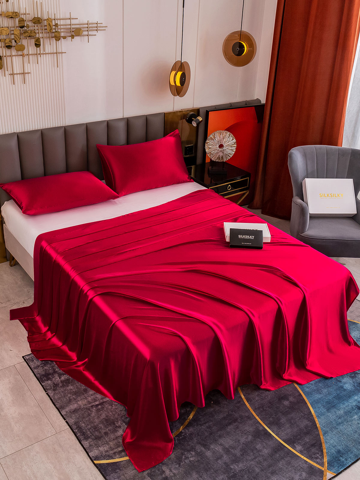 [Vino] SilkSilky-ES 19Momme Seda Pura Bedding Set 003