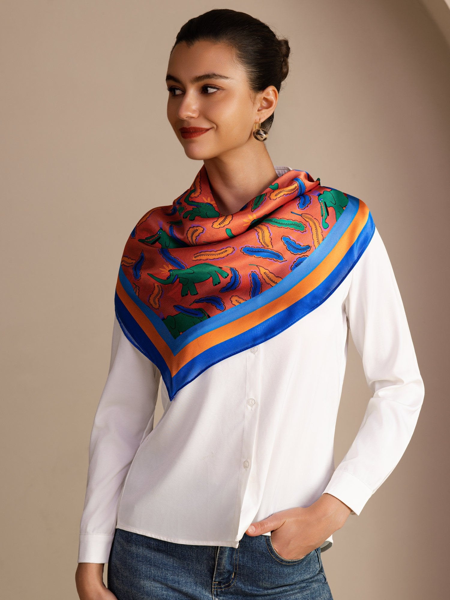 [Elefante Arcilla] SilkSilky-ES Scarf 002