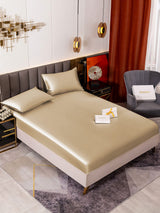 [Beige] SilkSilky-ES 19Momme Juego de ropa de cama 001