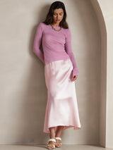 [Rosa] SilkSilky-ES 19Momme Falda 007