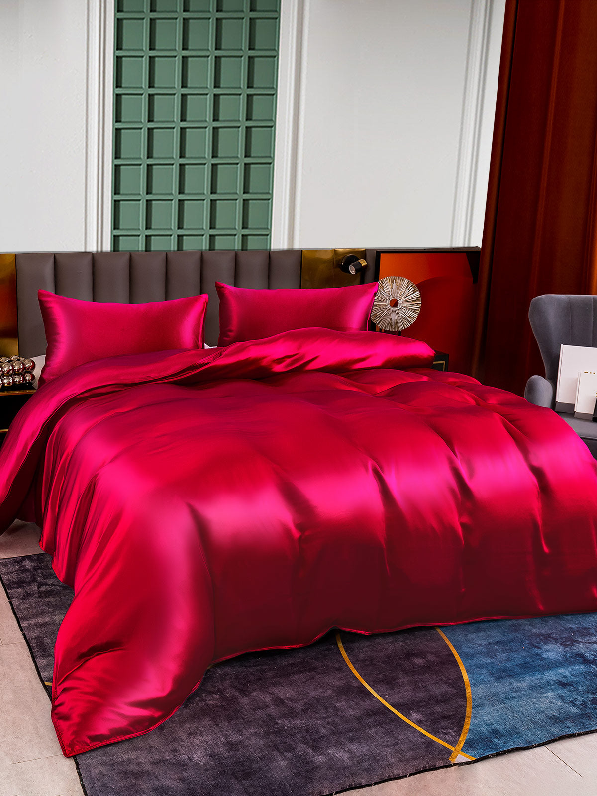 [Vino] SilkSilky-ES 25Momme Seda Pura Bedding Set 004