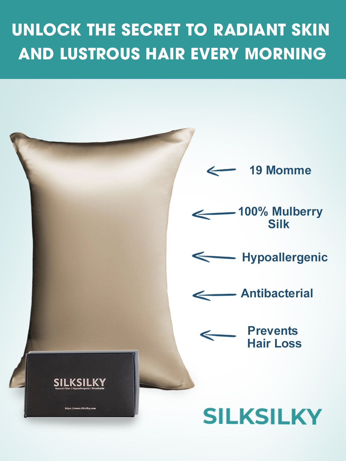[Caqui] SilkSilky-ES 19Momme Seda Pura Pillowcase 003