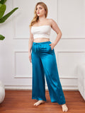 SilkSilky ES Seda Pura Plus Size Womens Pants AzulReal 006