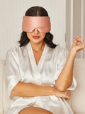 SilkSilky ES 19Momme Seda Pura Eye Mask Rosa 010