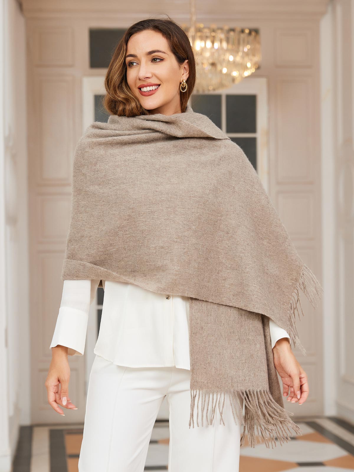 [Caqui Oscuro] SilkSilky-ES Lana Scarf 003