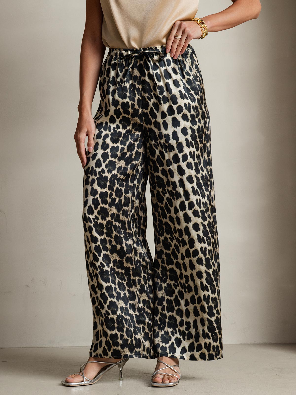 [Leopardo] SilkSilky-ES Seda Pura Womens Pants 008