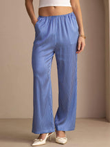 [Raya Diplomática Azul] SilkSilky-ES Womens Pants 001