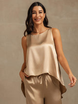[Champán] SilkSilky-ES Sleeveless Pijamas de mujer 002