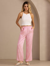 [Raya Diplomática Rosa] SilkSilky-ES Womens Pants 005
