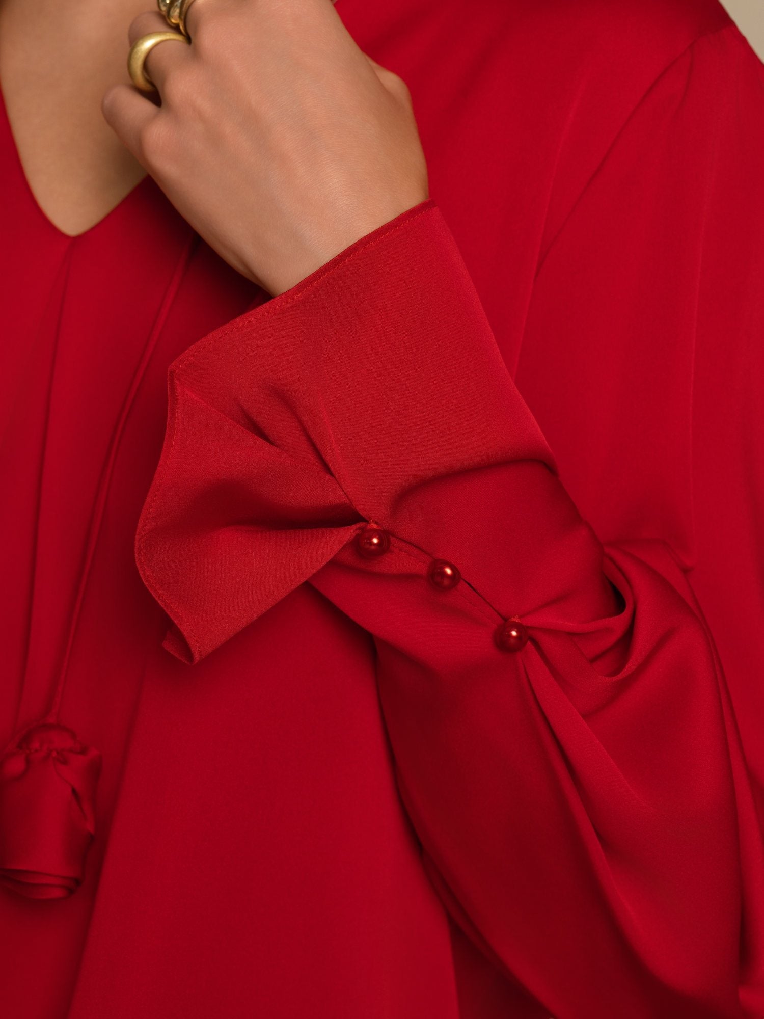 [Vino] SilkSilky-ES 19Momme Seda Manga larga Cuello en V Blusa 006