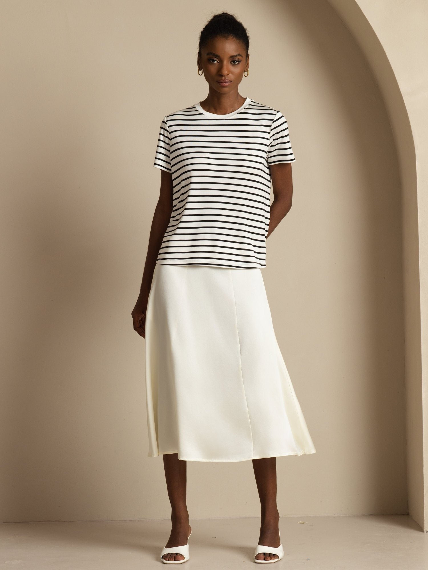 [Marfil] SilkSilky-ES 19Momme Seda Skirt 006