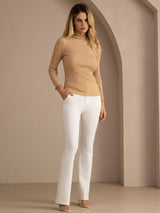 [Piedra de Luna] SilkSilky-ES Long Sleeve Turtle Neck Camisetas de Mujer 007