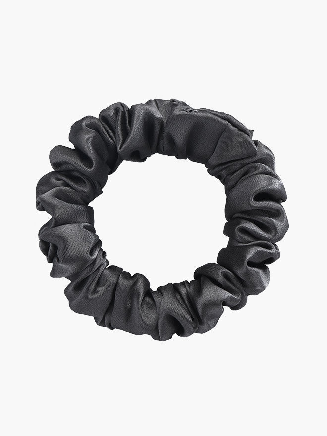 [Negro] SilkSilky-ES 19Momme Seda Pura Scrunchie 004