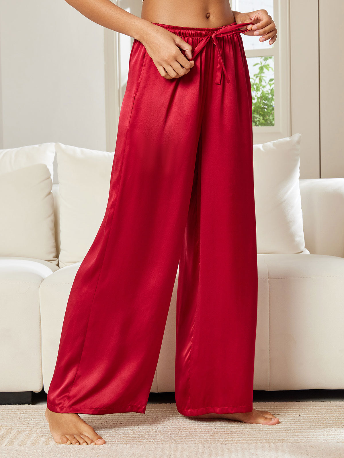[Vino] SilkSilky-ES Seda Pura Womens Pants 004