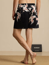 [Negro] SilkSilky-ES 19Momme Mens Sleep Bottoms 002