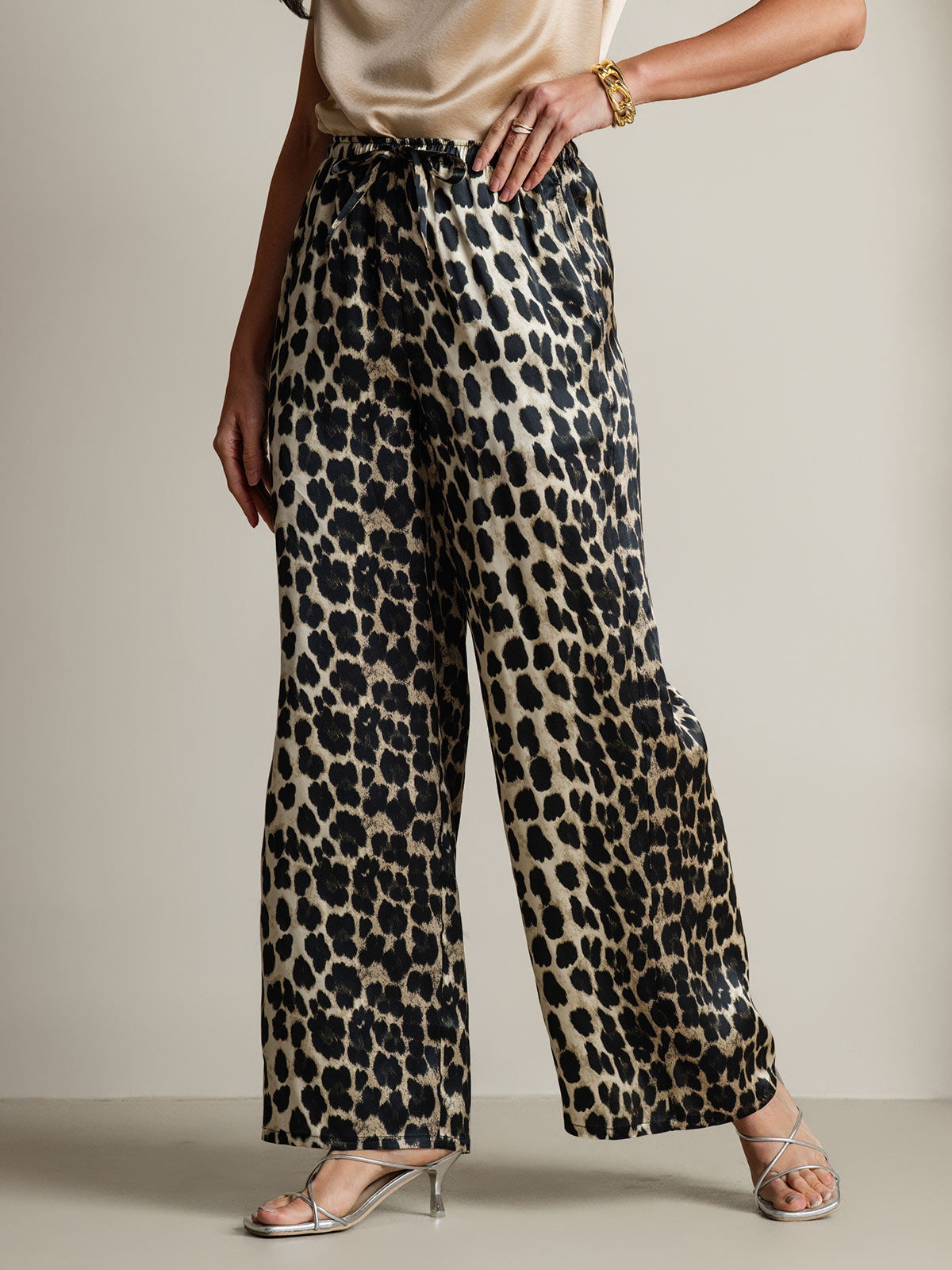 [Leopardo] SilkSilky-ES Seda Pura Womens Pants 005