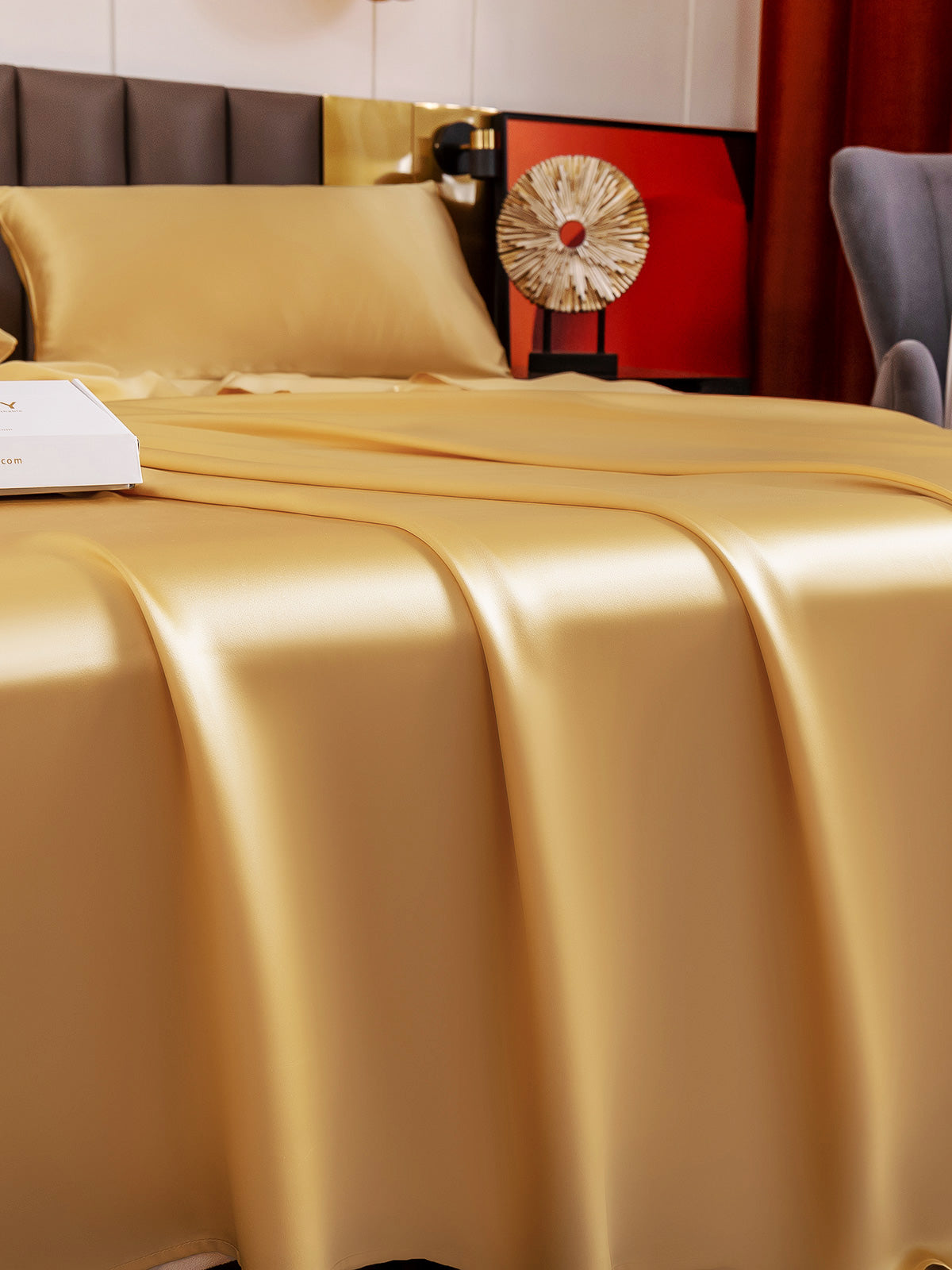[Champán] SilkSilky-ES 19Momme Juego de ropa de cama 003