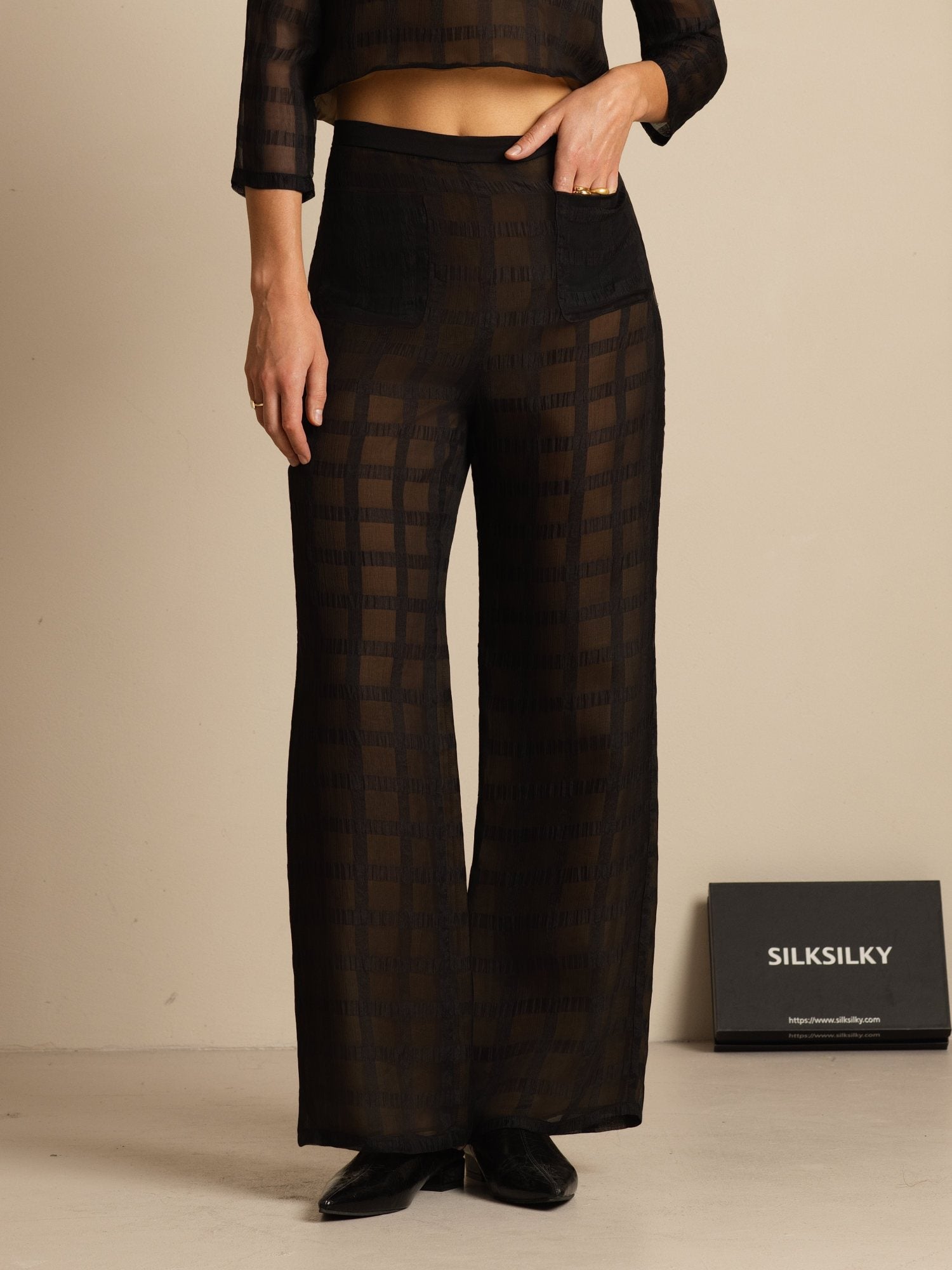 [Negro] SilkSilky-ES Womens Pants 005