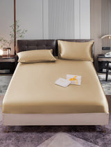[Beige] SilkSilky-ES 22Momme Juego de ropa de cama 001