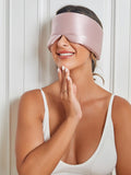 SilkSilky ES 19Momme Seda Pura Eye Mask Rosa 004