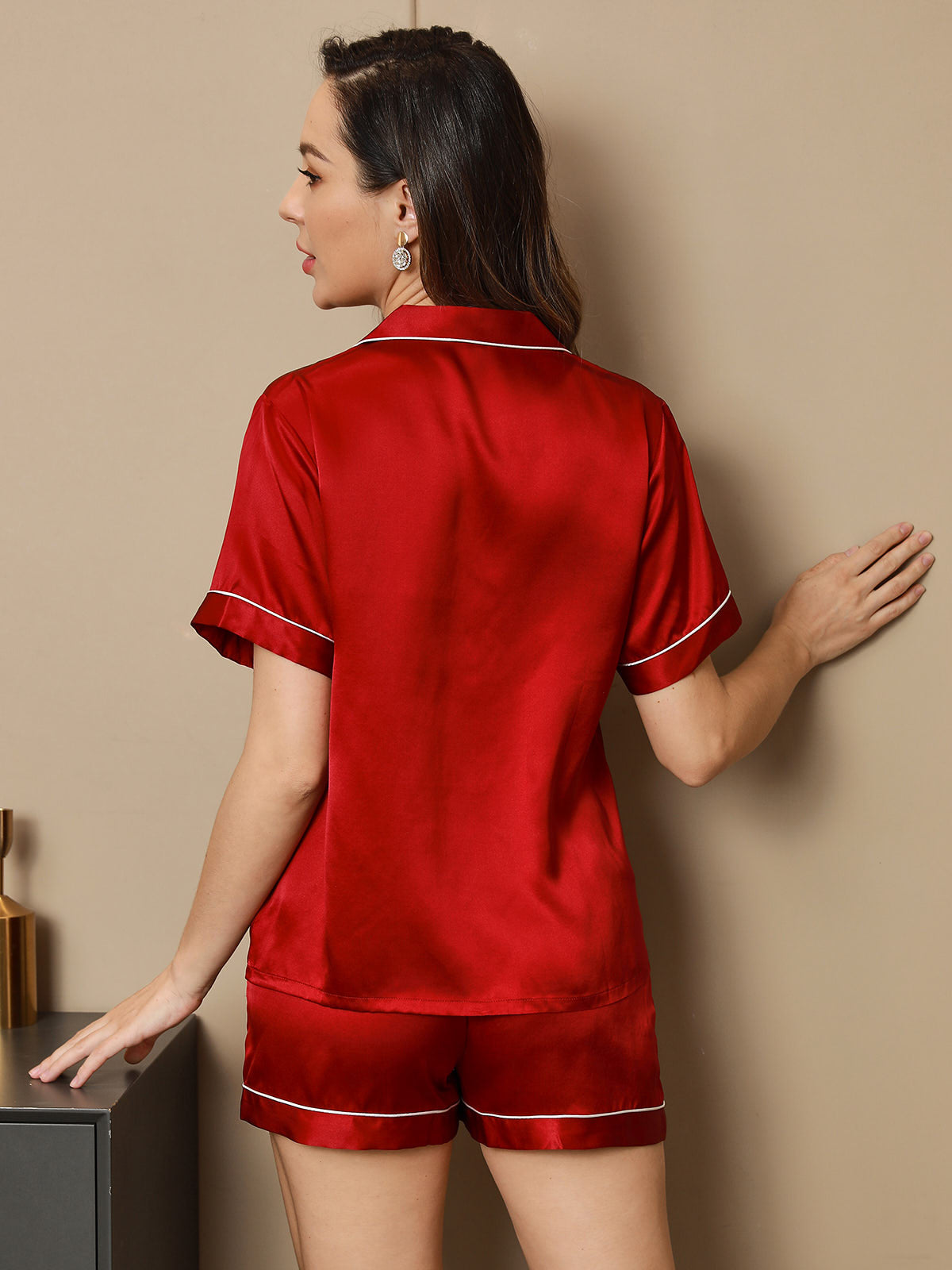 [Vino] SilkSilky-ES Seda Pura Womens Pajamas 002