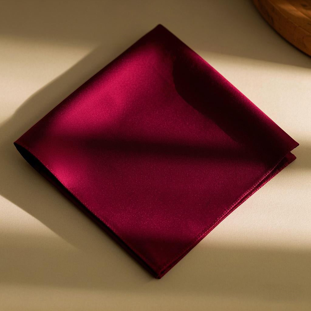 [Rojo Oscuro] SilkSilky-ES Seda Pura Scarf 004