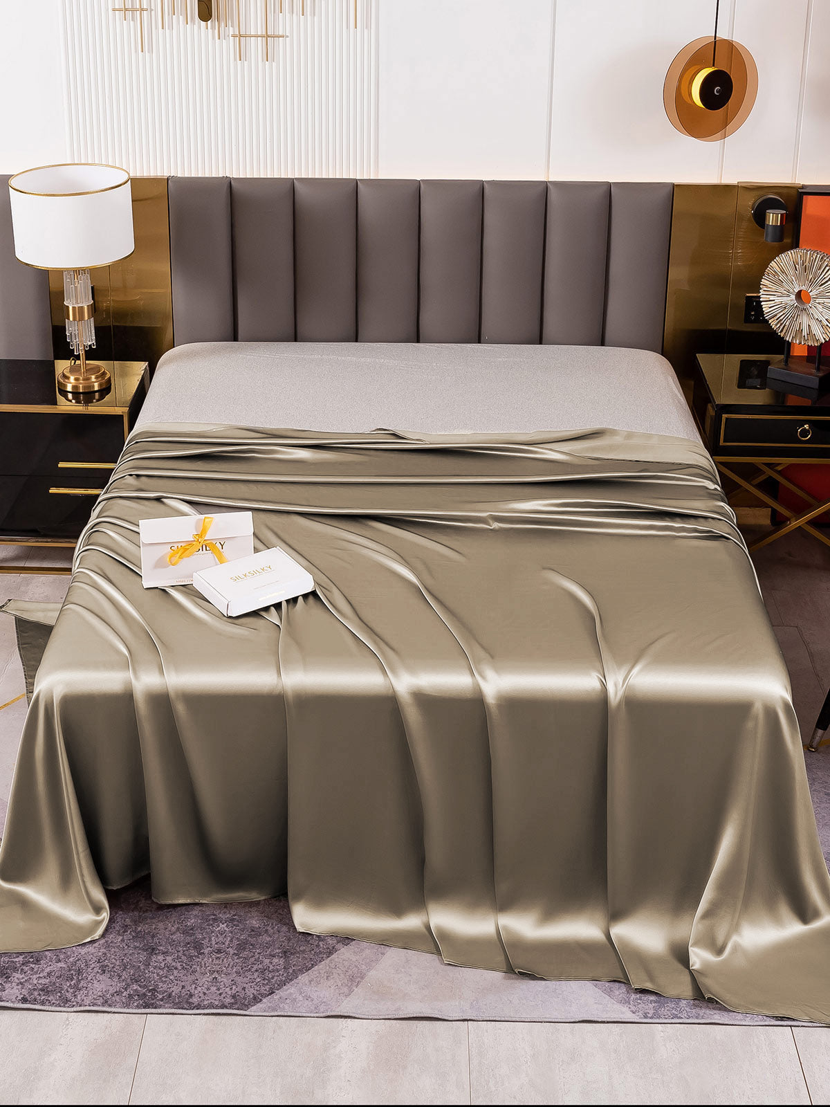 [Caqui] SilkSilky-ES 19Momme Seda Pura Sheet 002