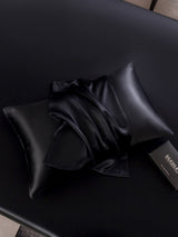 [Negro] SilkSilky-ES 19Momme Seda Pura Pillowcase 006