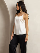 [Gris Claro] SilkSilky-ES Spaghetti Strap Top de tirantes 005
