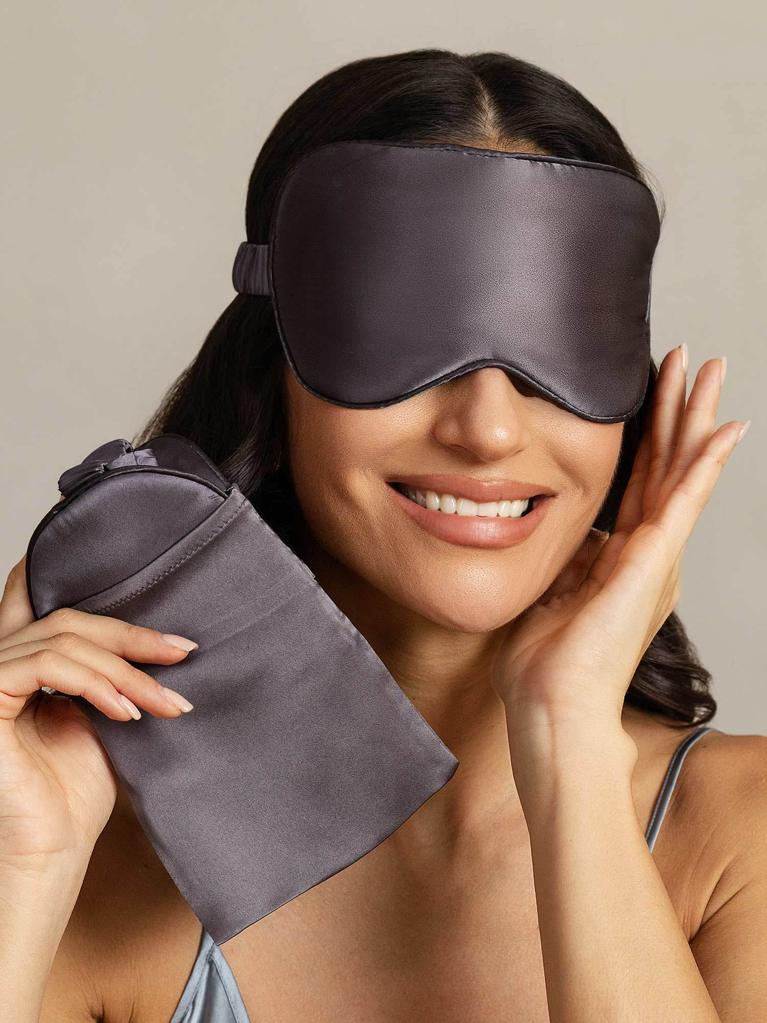 [GrisOscuro] SilkSilky-ES Seda Pura Eye Mask 005