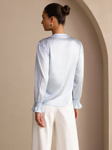 [Cielo Azul] SilkSilky-ES Long Sleeve Blusas 002