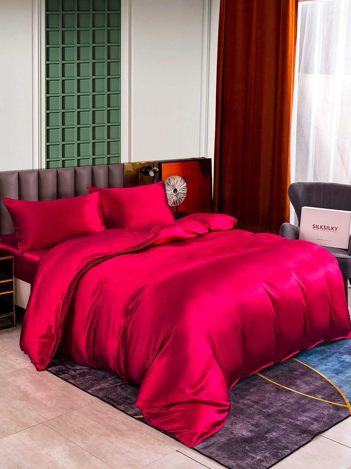 [Vino] SilkSilky-ES 25Momme Seda Pura Bedding Set 005