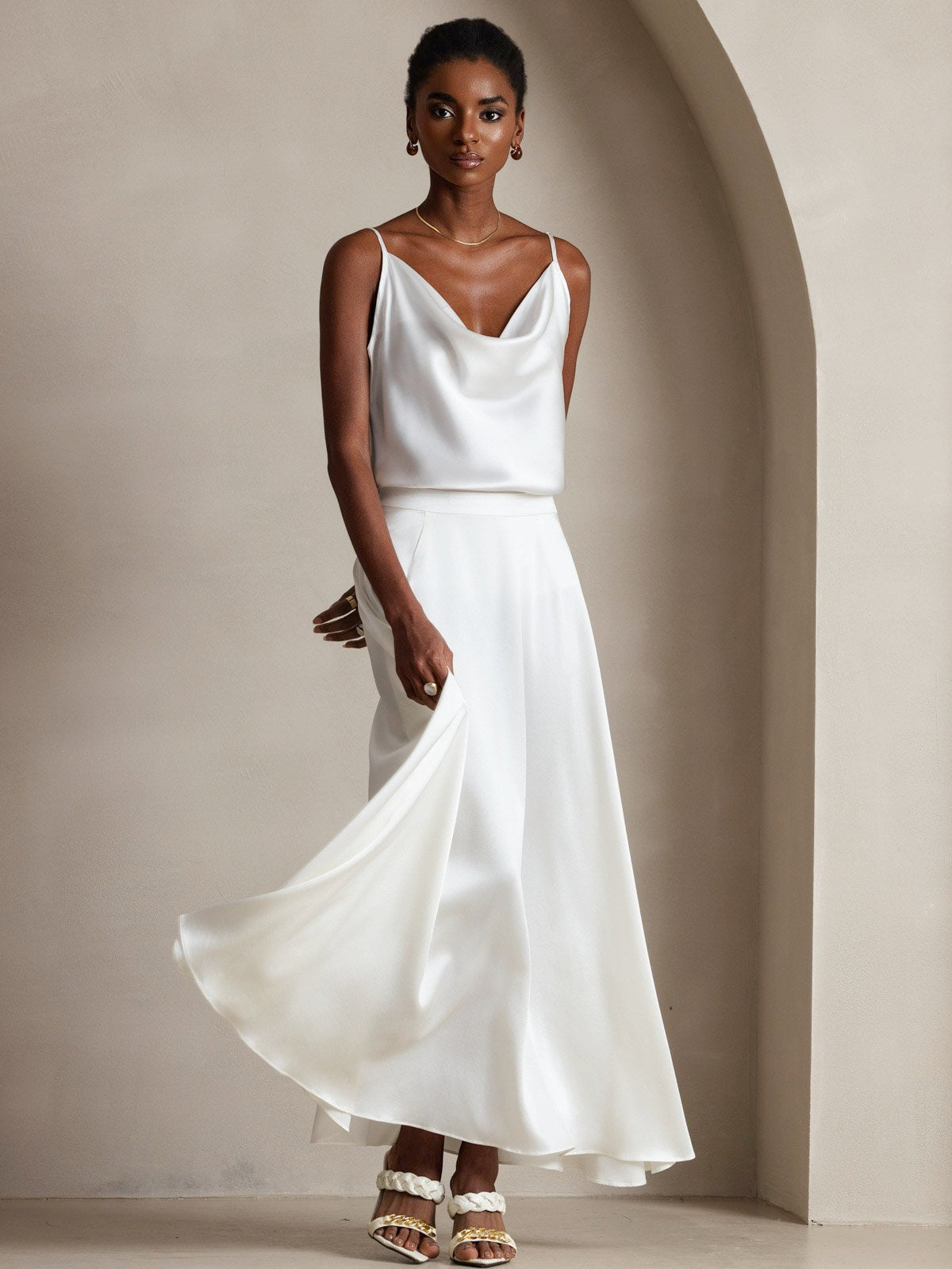 [Blanco] SilkSilky-ES 19Momme Seda Camisoles 007