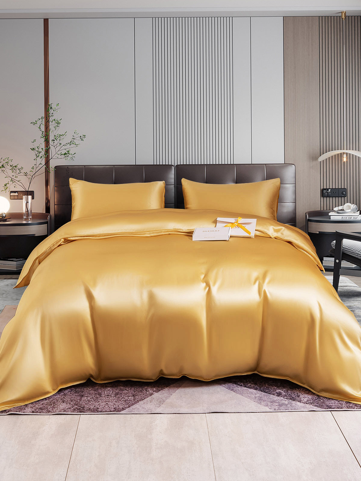 [Champán] SilkSilky-ES 22Momme Seda Pura Bedding Set 002