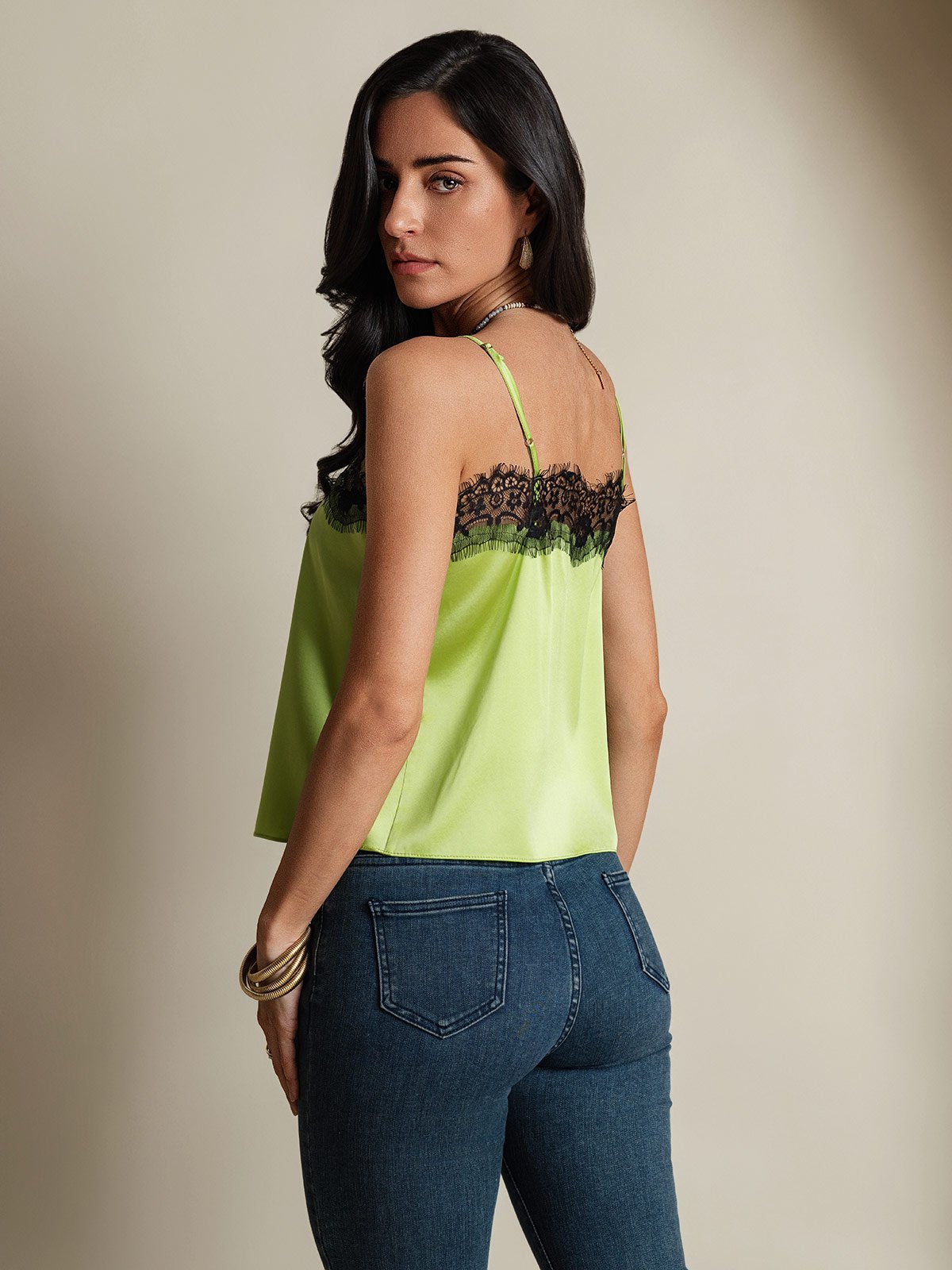 SilkSilky-ES 19Momme Seda Camisoles MentaVerde 002