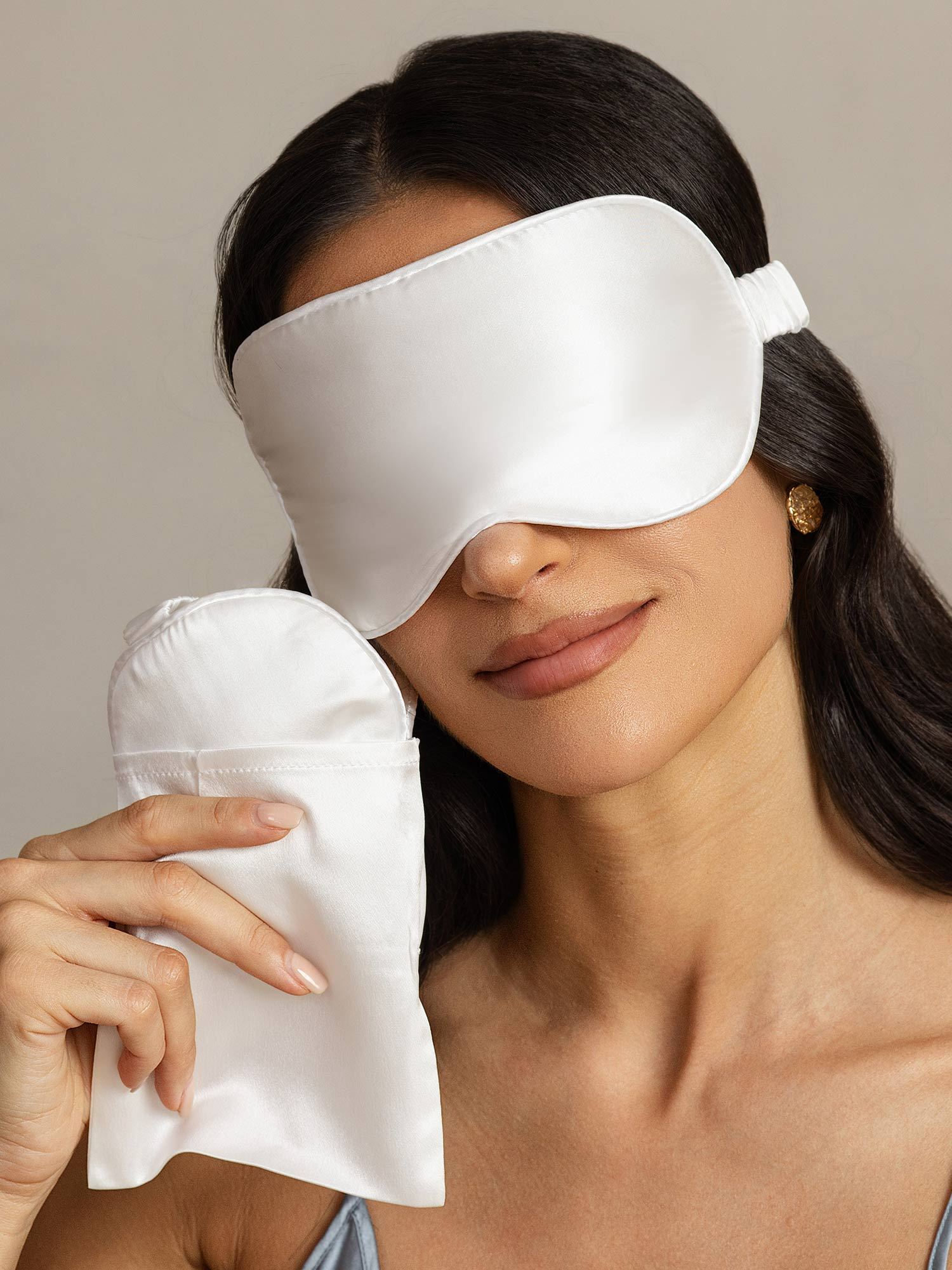 [Blanco] SilkSilky-ES Seda Pura Eye Mask 003