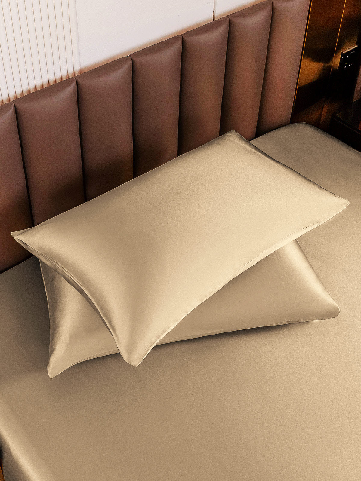 [Beige] SilkSilky-ES 19Momme Seda Pura Pillowcase 004