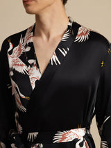 [Negro] SilkSilky-ES 19Momme Mens Robe 006