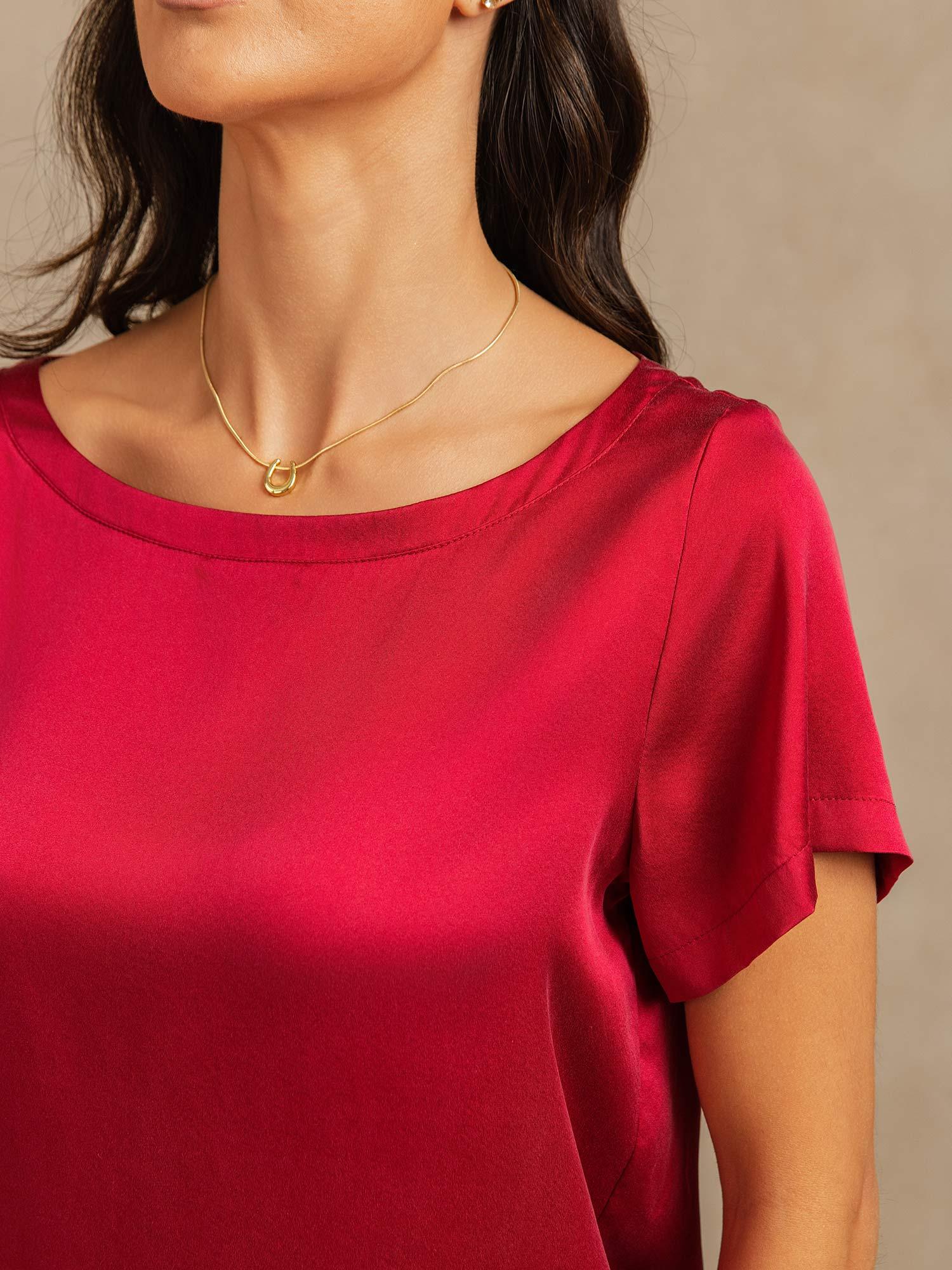 [Vino] SilkSilky-ES 19Momme Seda Womens Pajamas 004,