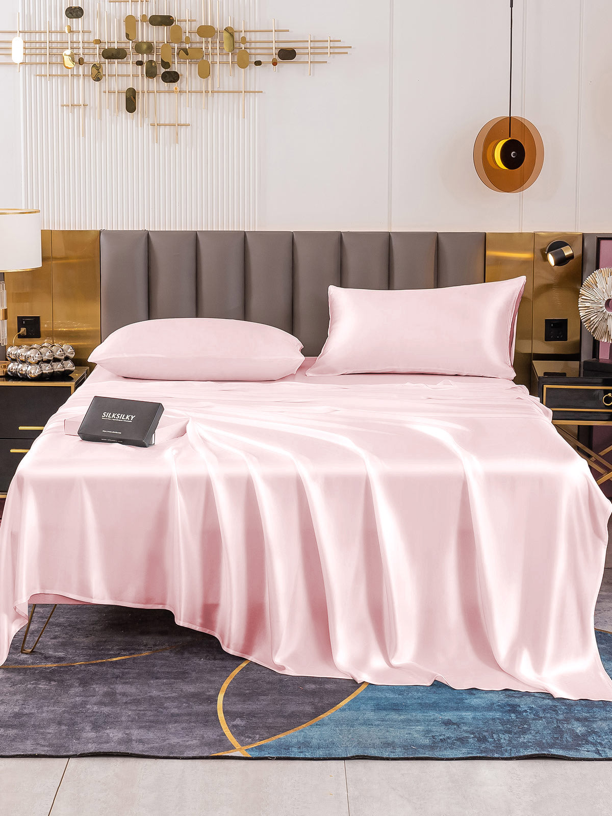 [Rosa] SilkSilky-ES 19Momme Seda Pura Bedding Set 002