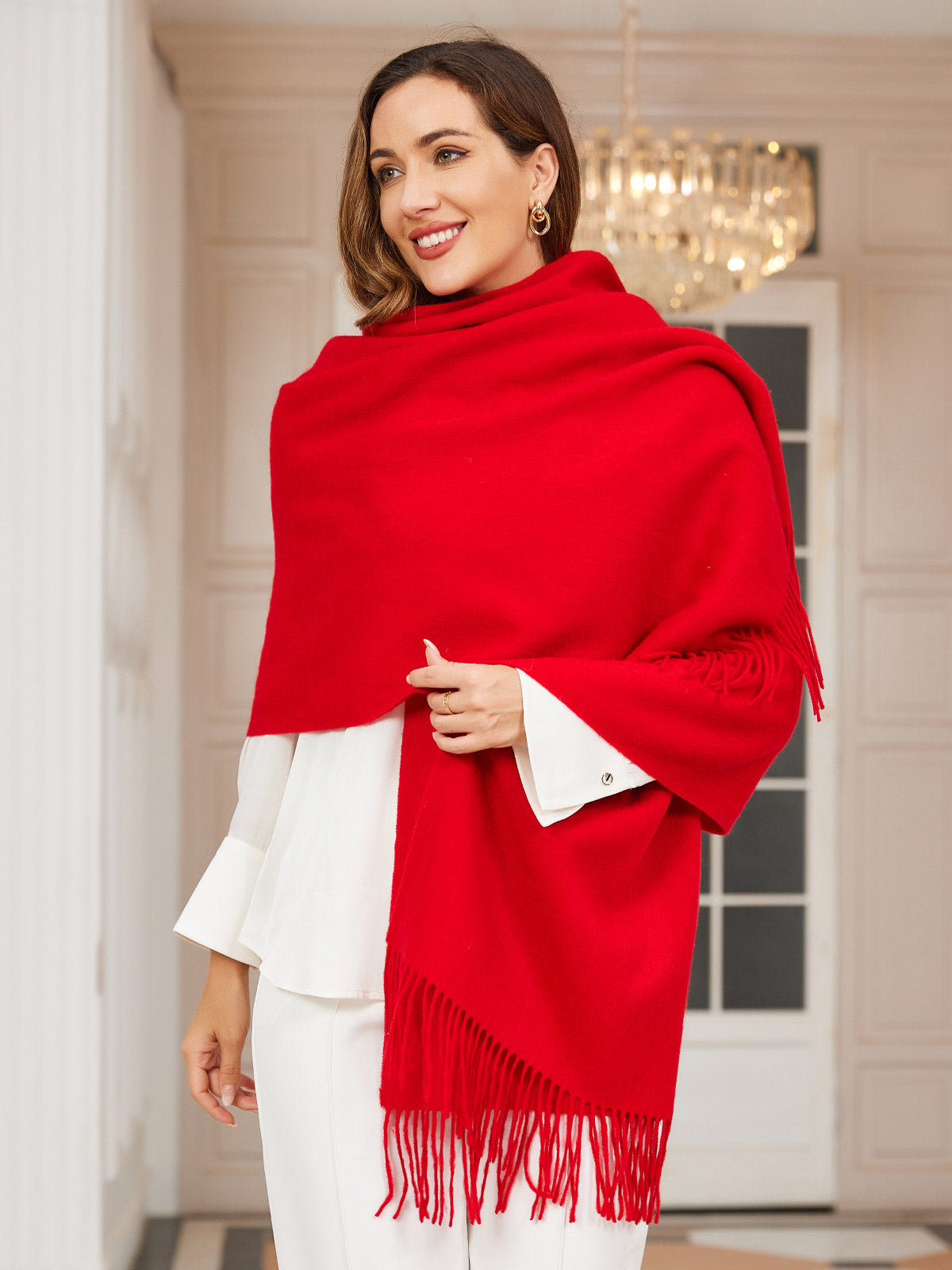 [Rojo] SilkSilky-ES Lana Scarf 003