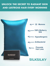 [Azul Real] SilkSilky-ES 22Momme Seda Pura Pillowcase 003