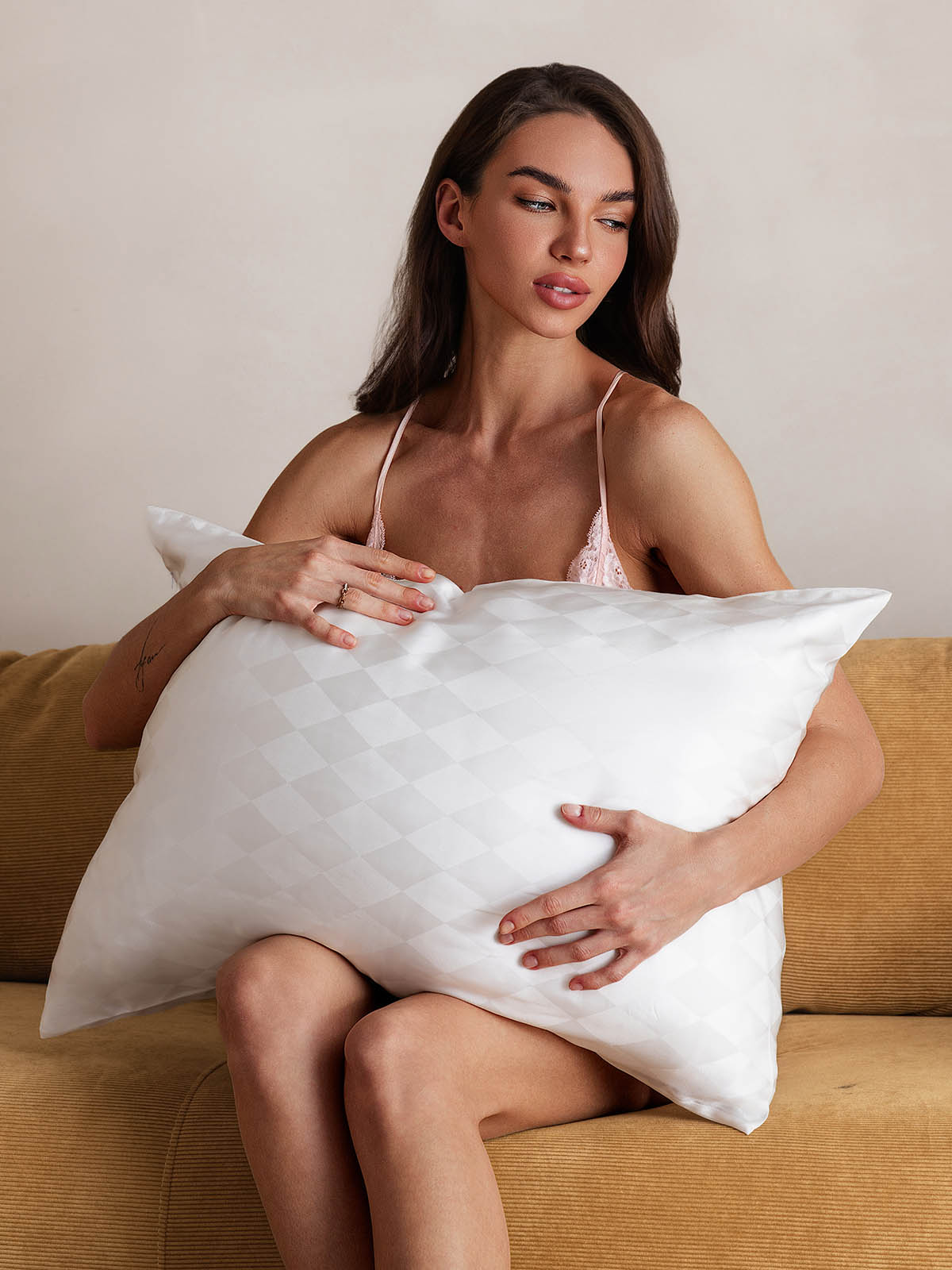 Funda De Almohada 100% Seda Pura Orgánica Estampada