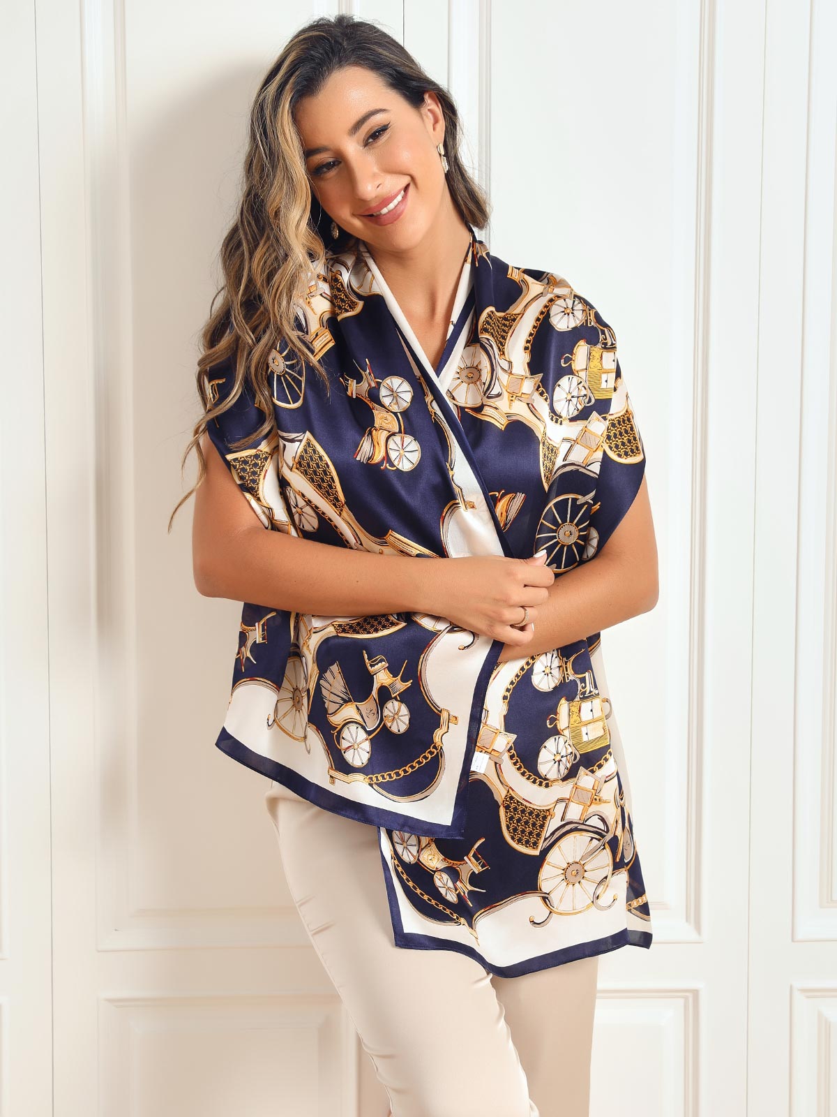 [P026] SilkSilky-ES Seda Pura Scarf 003,