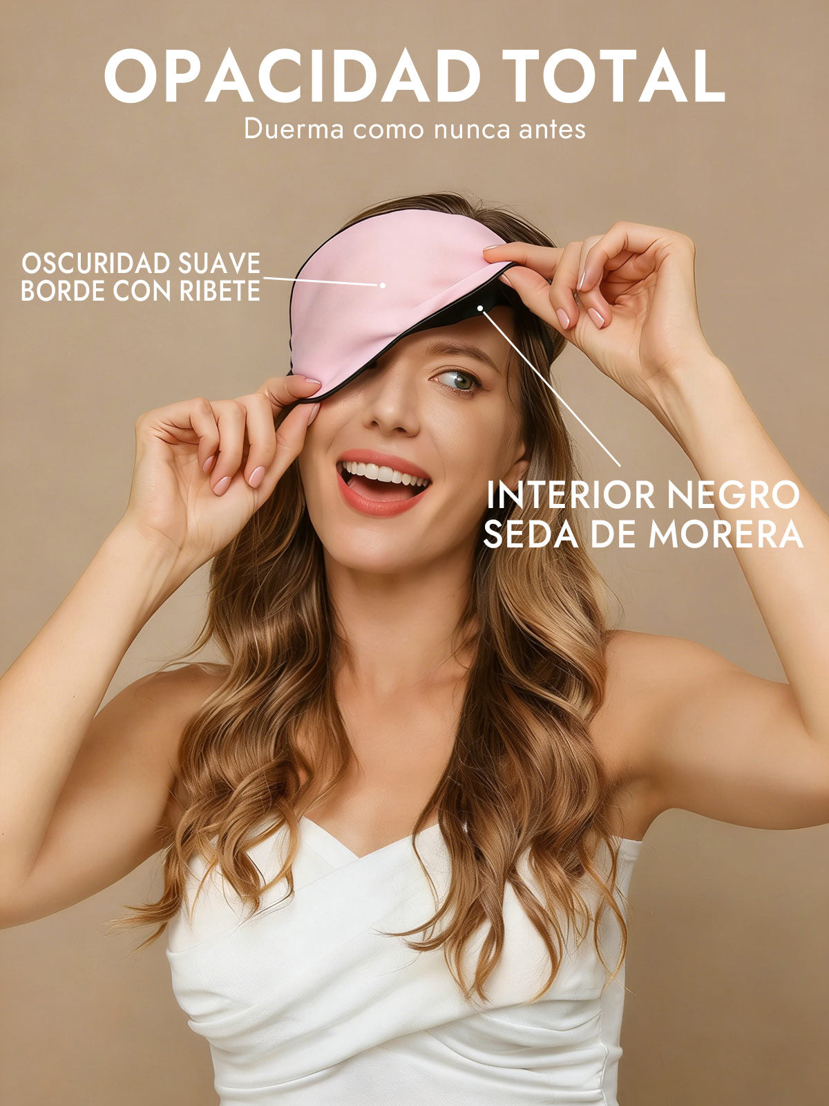 [Rosa Claro] SilkSilky-ES Antifaces De Dormir 002