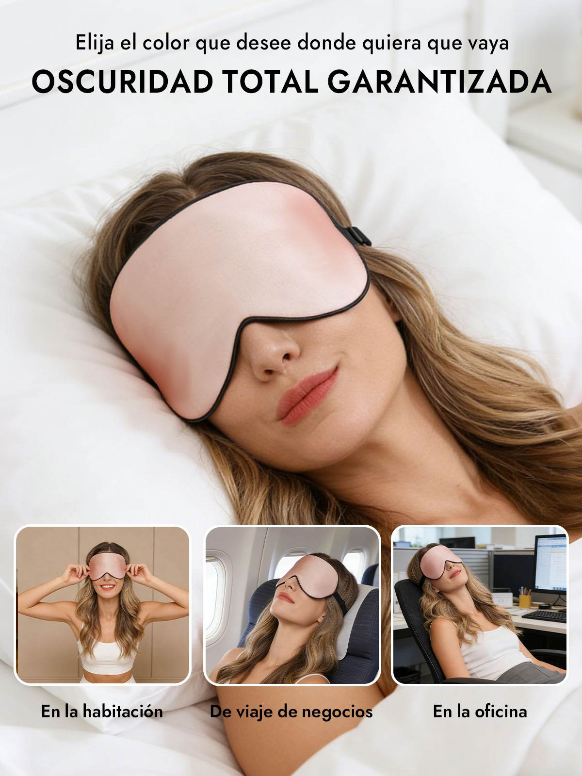 [Rosa] SilkSilky-ES Antifaces De Dormir 006