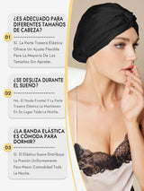 [Negro] SilkSilky-ES Gorros De Dormir 008