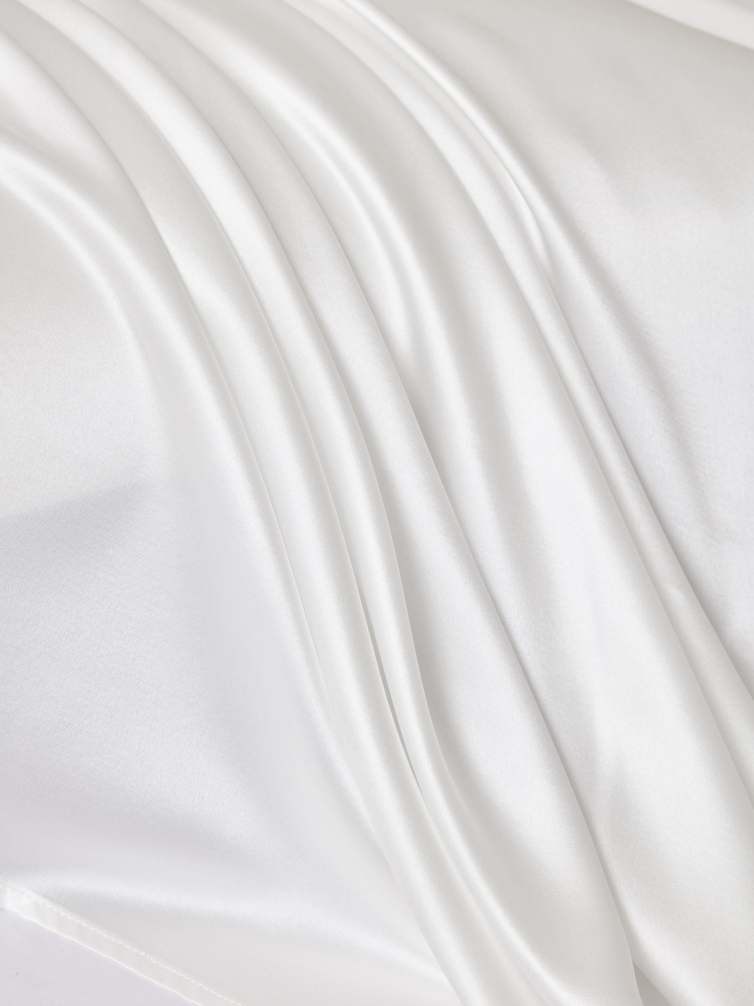 [GrisClaro+Blanco] SilkSilky-ES 19Momme Seda Pura Bedding Set 002,