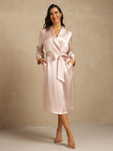 [Rosa] SilkSilky-ES Long Sleeve Bata de mujer 001