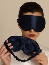 [Azul Oscuro] SilkSilky-ES 22Momme Antifaces De Dormir 001